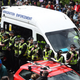 Image for article titled Hero Protestor Laid Under Immigration Van For Eight Hours To Stop Raid